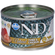 farmina n&d natural tonno & pollo 140 g mangime