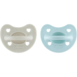 chicco physio forma soft luxe 6-16 m - 2 succhietti in silicone - azzurro+neutro