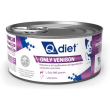 q.diet only fresh cervo - alimento dietetico completo per cani e gatti adulti con intolleranze 150 g