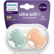 philips avent ultra soft 0-6 mesi neutro, 2 pezzi