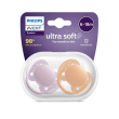 philips avent ultra soft 6-18 mesi viola arancione, 2 pezzi