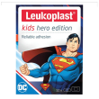 leukoplast kids hero edition superman - cerotti assortiti 12 pezzi - protezione e divertimento per i