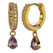 bjt317 orecchini ines viola gold plated