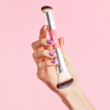 pennello duo viso - goovi - pennello doppio per una facile e precisa applicazione di blush e illumin