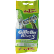 gillette blue3 sensitive - 5 rasoi usa e getta a 3 lame per pelli sensibili