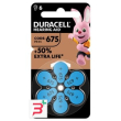 duracell easy tab 675 blu batteria per apparecchio acustico 6 pezzi