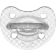 chicco physioforma crystal 16-36m - 2 succhietti in silicone - trasparente