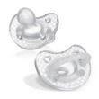 chicco physioforma - succhietto gommotto 16-36m crystal in silicone, 2 pezzi