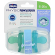 chicco physioforma - succhietto gommotto 6-16m crystal in silicone, 2 pezzi