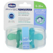 chicco physioforma succhietto in silicone 6-16m azzurro 2 pezzi