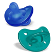 chicco - gommottino ciuccio azzurro/verde silicone 16-36 mesi confezione 2 pezzi