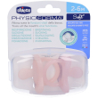 chicco gommotto silicone rosa 2-6 mesi 2 pezzi – morbidi ciucci per bambini
