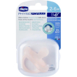 chicco physioforma soft 2-6m - 2 gommotti in silicone - rosa