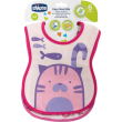 chicco set di 2 bavaglini per la pappa 6m+ - rosa