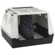 atlas car maxi - trasportino doppio per auto per cani con divisorio interno - colore grigio