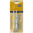 chicco spazzolino 6-36 mesi+doppio azzurro-giallo
