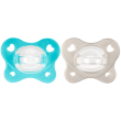 chicco succhietto azzurro physioforma dual soft 6-12 mesi 2 ciucci