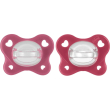 chicco physioforma dual soft 16-36m - 2 succhietti in silicone - rosa
