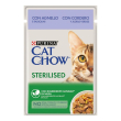 nestle' purina cat chow gatto sterilised salsa agnello fagiolini 85gr (bustina)