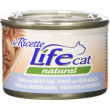 life cat natural tonno con pesce bianco - alimento completo per gatti adulti 150 gr