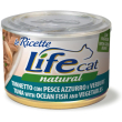 life cat natural tonnetto con pesce azzurro e verdure - alimento completo per gatti 150 gr