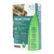 aloecolor 8,0 biondo chiaro tinta permanente capelli colore ad alta pigmentazione 50 ml + rivelatore