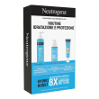 neutrogena -cofanetto regalo 3 pezzi - gel detergente viso, siero viso idratante e fluido con spf 50