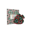 colors hotbag cuore, borsa per l'acqua calda, 1 litro, multicolor verde e rosso, con tasca laterale