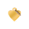 my family medaglietta cuore (s) ottone dorato (ref. mfb22)