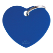 my family medaglietta cuore (l) alluminio blu (ref. mfb28)