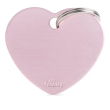 my family medaglietta cuore (l) alluminio rosa (ref. mfb29)