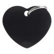 my family medaglietta cuore (l) alluminio nero (ref. mfb36)