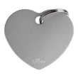 my family medaglietta cuore (l) alluminio grigio (ref. mfb67)