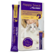 happy snack by feliway alimento complementare rilassante per gatti al pollo 6 stick da 15 grammi