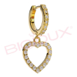 bjt347 orecchino in acciaio placcato oro bali bia gp