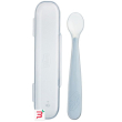 chicco cucchiaio silicone con case grigio 6 mesi+