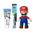 mentadent cofanetto super mario kids 0-6 anni set igiene orale bambini 75 ml + spazzolino extra soft