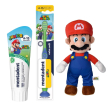 mentadent, cofanetto super mario junior, peluche + dentifricio menta delicata 75 ml + spazzolino ext