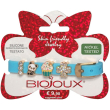biojoux braccialetto in silicone light blue gold plated