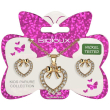 biojoux flake heart parure con collana e orecchini acciaio medicale gold plated