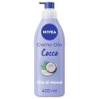 nivea crema-olio cocco & olio di monoi 400 ml, crema corpo idratante 48h e profumata