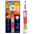 oral-b pro kids re leone spazzolino elettrico bambini 3+ anni, 1 testina di ricambio + 4 adesivi