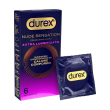 durex nude sensation regular extra lubrificante 6 pezzi