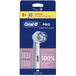oral-b testine di ricambio pro sensitive clean 8 pezzi