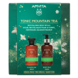 apivita cofanetto regalo tonic mountain tea - bagnoschiuma corpo 250 ml + crema corpo idratante 200