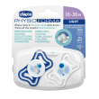 chicco physioforma light 16-36 mesi succhietto in silicone colore blu 2 pezzi
