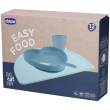 chicco easy food set pappa silicone azzurro 12m+ 1 pz
