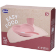 chicco easy food set pappa silicone rosa 12m+ 1 pz