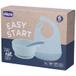 chicco easy start set pappa silicone azzurro 6m+ 1 pz