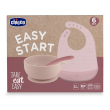 chicco easy start set pappa silicone rosa 6m+